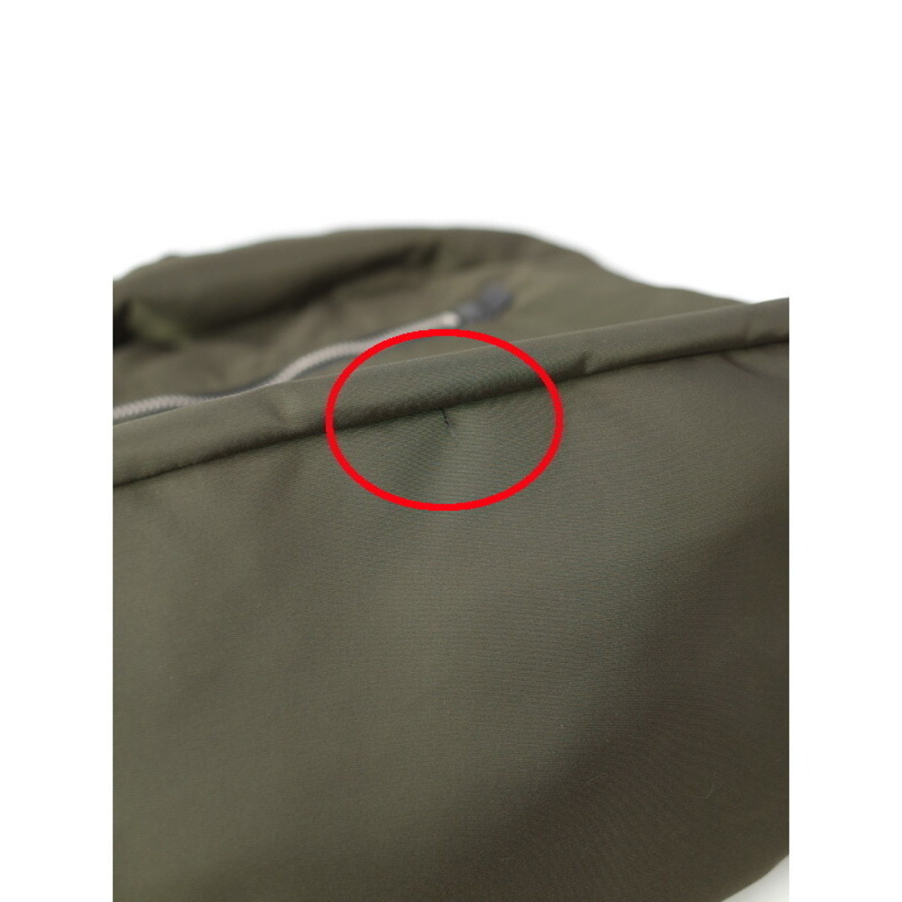 Prada Tessuto Reversible Tote Bag khaki green nylon black top - Picture 5 of 9